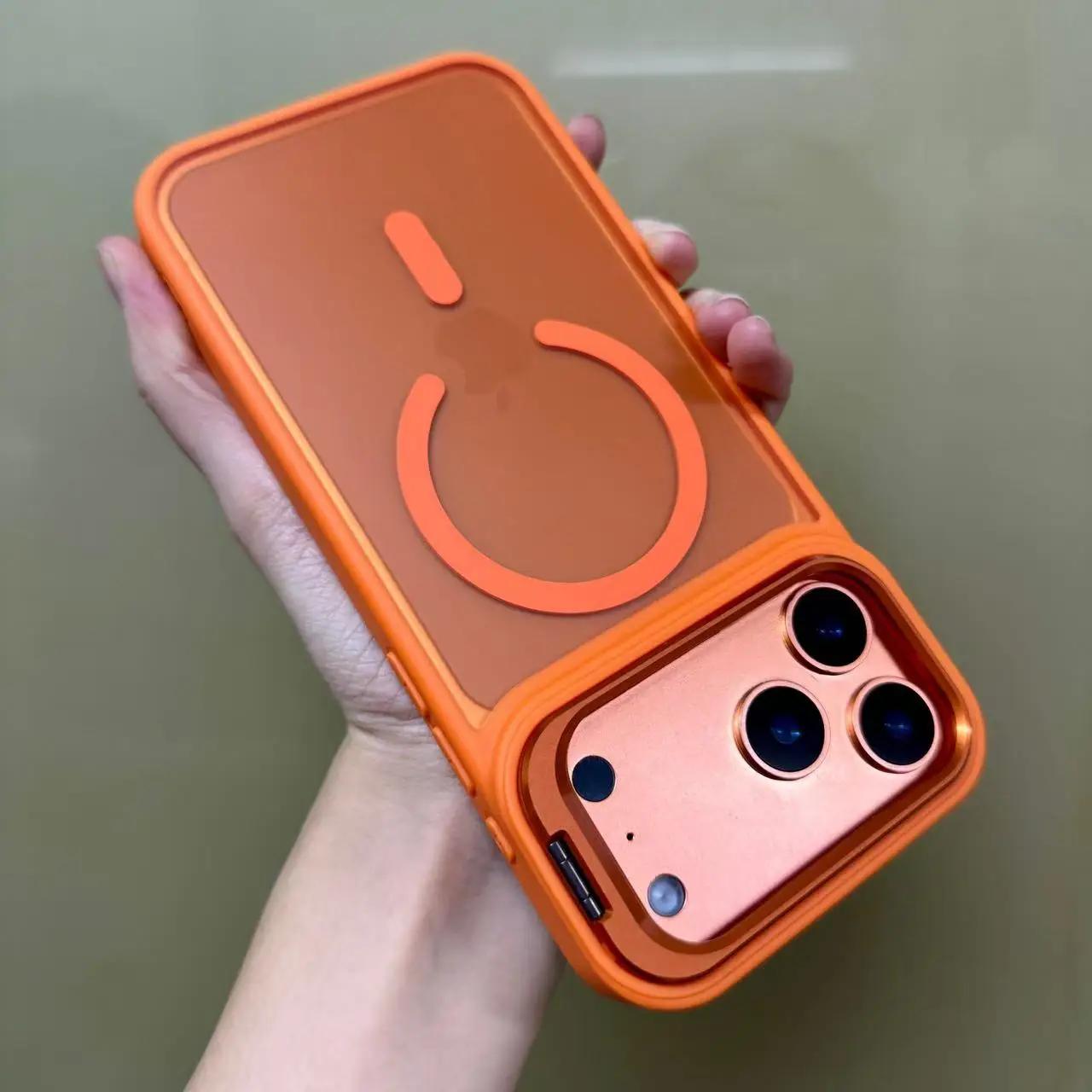 

New Frosted Matte Translunt Magnetic Case For iPhone 17 17Pro 17Air 17 Pro Max Metal Bracket For Magsafe Wireless Charge Cover iPhone17