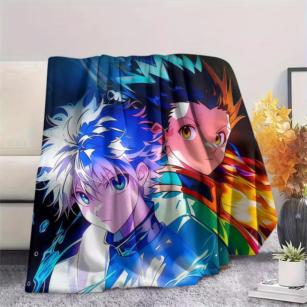 

Hunter x Hunter Main Cast Full flannel blanket, warm and cozy for sofa, ideal gift for HxH lovers 75x90cm
