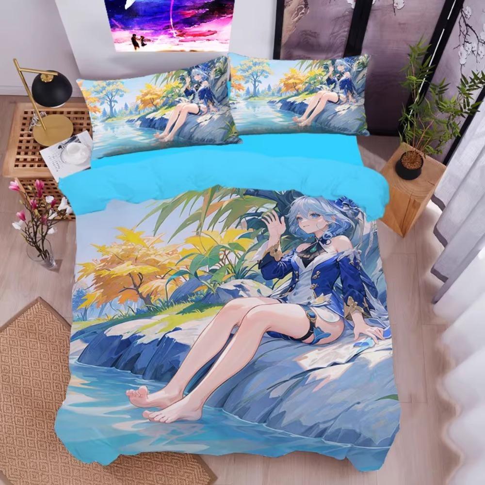 

Аниме персонаж, Наборы постельного белья из микрофибры, Подарок на день рождения ребенка с молнией Декор комнаты Пододеяльник для подростков взрослых Пододеяльник 90x200cm