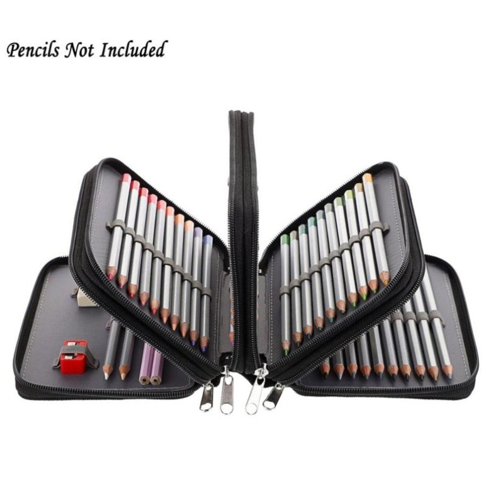 4 Layers Pencils Case 72 Holes Pen Pouch Multifunction School Stationery Bag  Office Accessories