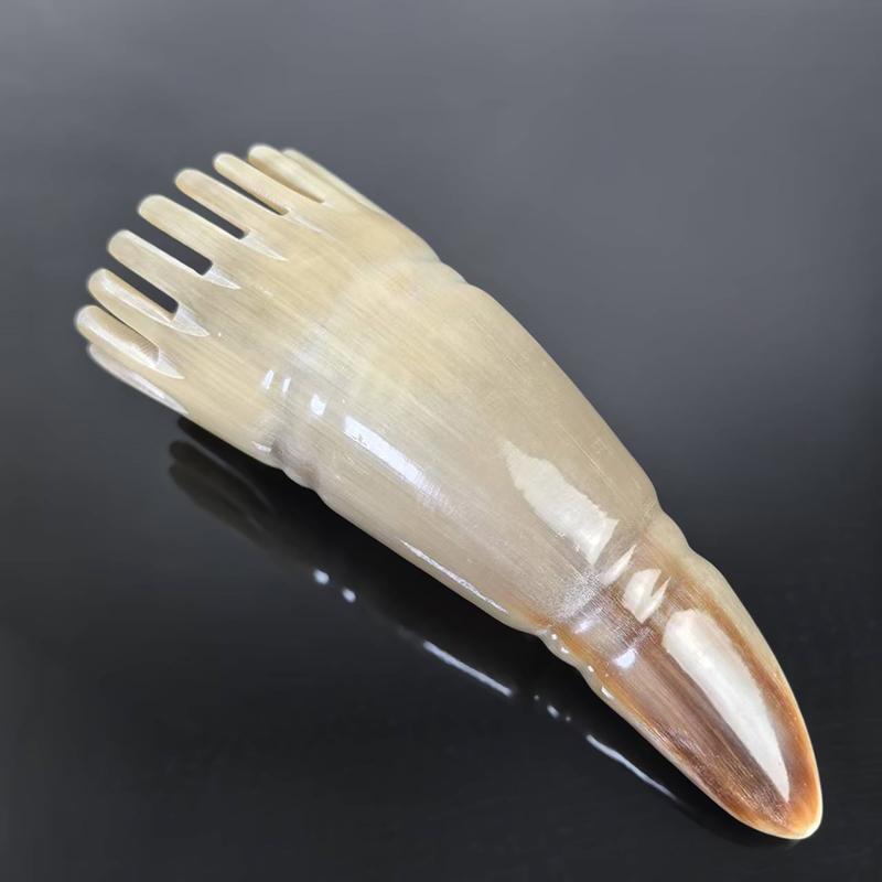 Wide Tooth Massage Comb Scalp Brush Horn Combs Gua Soother Ergonomic Handle Detangle Hair Dandruff Removal Massager For Home