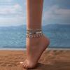 Women's Bohemian Style Multi-Layer Anklet Set, Niche Design Bell Tassel Anklets for Stackable Wear