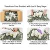 2pcs Artificial Crescent Flower Swag Wedding Arch Decor Fake Floral Finished for T Stage Road Lead Party Ceremony Event Supplies