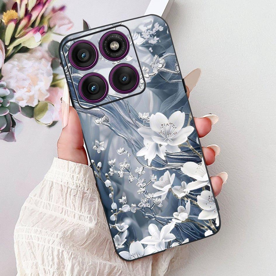 For Motorola Moto Edge 60 Pro 2025 Case New Fashion Flower Soft Silicone Protector For Moto Edge 60 Funda Edge60 s Fusion Bumper