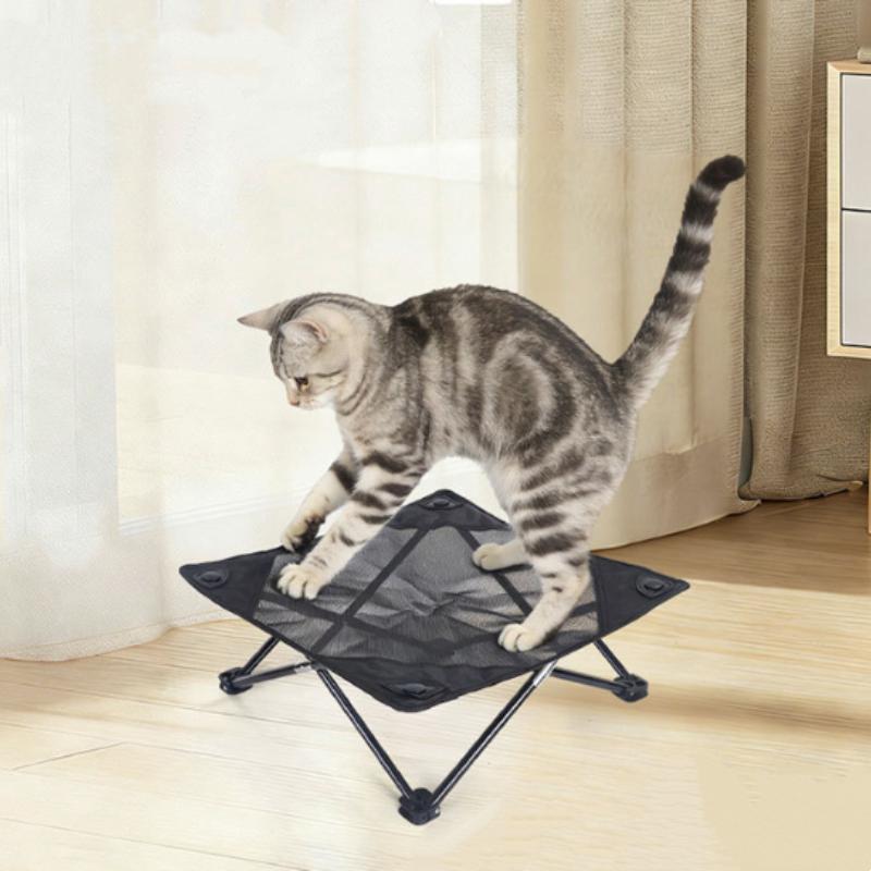 Summer Elevated Dog Bed Waterproof Mesh Breathable Puppy Sleeping Cot Pet Furniture for Indoor Outdoor Camping Garden Balcony