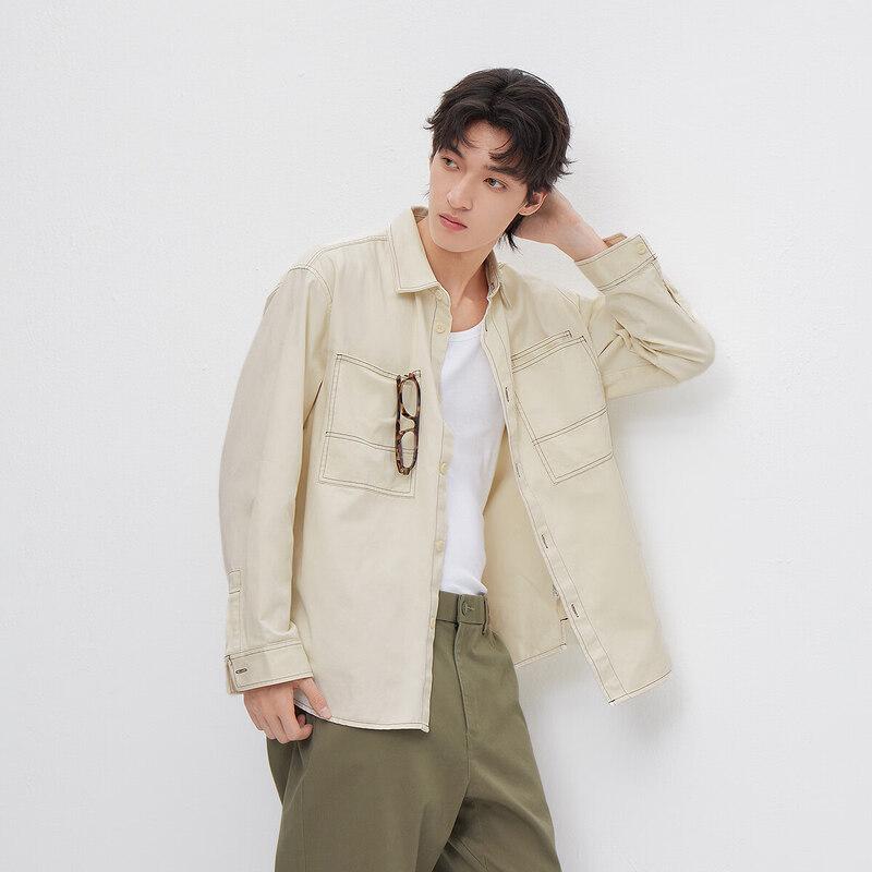 Semir Men's Pure Cotton Long Sleeve Workwear Shirt