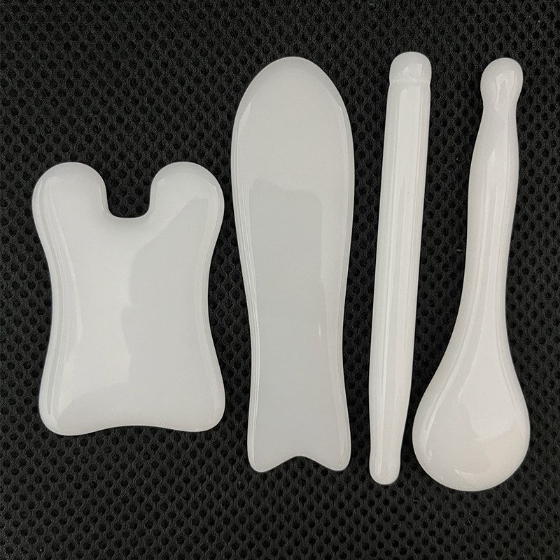 Natural Jade Scrapping Plate Beauty Shaving Board Lifting and Tightening Pull Tendons Scrapping Plate Universal for Entire Body Shaving Board Surface