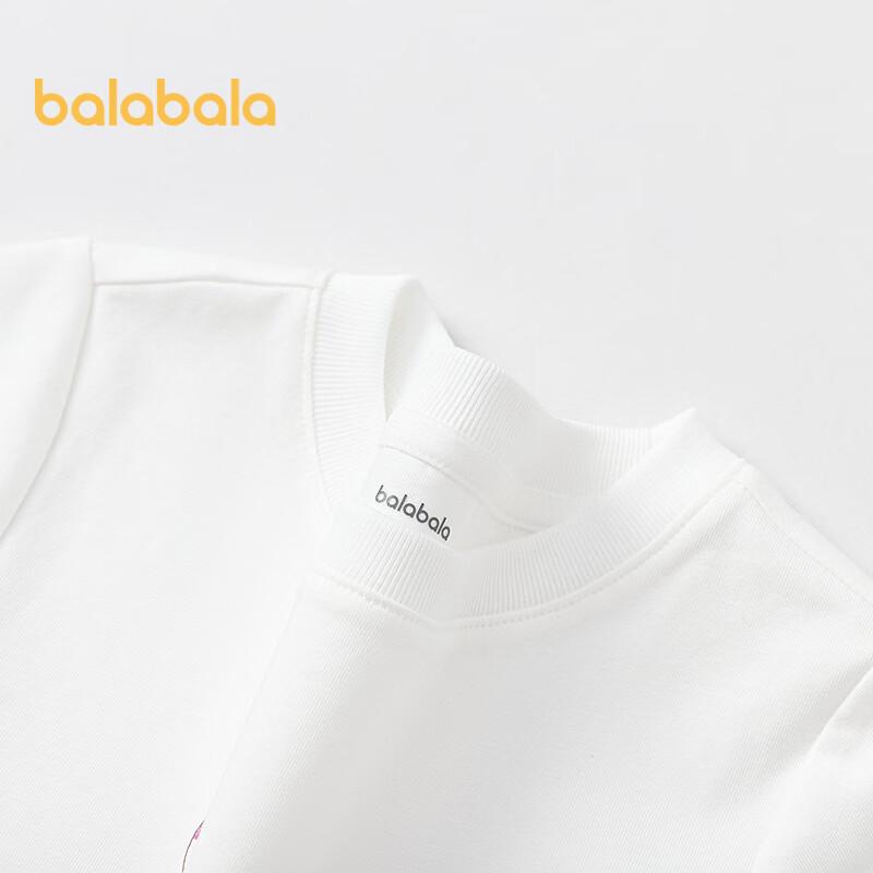 Balabala Girls' 2026 Summer Fun Print Short-Sleeve T-Shirt