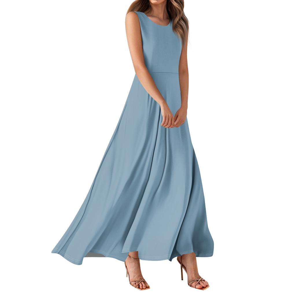 Damen Sommerkleider Lässige Maxikleider Niedliche Blumen-Maxikleider Hochzeitsgastkleider Chiffon Fließende Kleider
