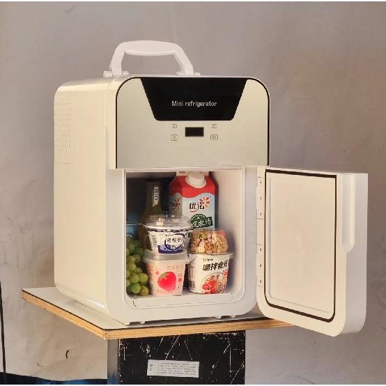 20L Double Door Compact Refrigerator Energy Star Mini Fridge with Freezer Temperature Settable