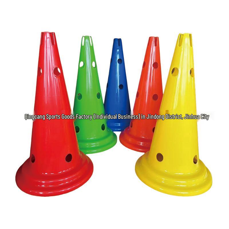 50cm Verdickter Trainingsmarkierungskegel mit Löchern - Sicherheitsbarriere & Hindernishilfe