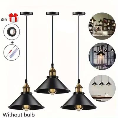 Nordická Obývací Závěsná Lampa Šroubovací Základna E27 Vintage Kovaná Železná Závěsná Lampa Výrazná Barová & Jídelní Závěsná Lampa