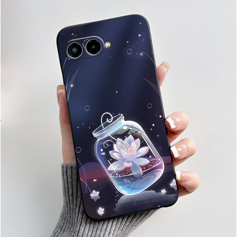 Handyhülle für TCL T-Mobile Revvl 8 T Telefon 3 Hülle Luxus Niedlicher Liebeshase Lustig Schwarzes TPU Weiches Silikon Schutz-Rückseite