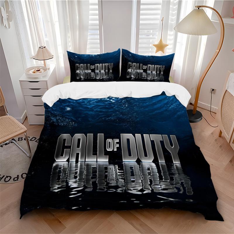 Call Duty Bedding 3 Piece Set HD Print Duvet Cover Pillowcases for Teens Adult Bedroom Decoration Christmas Gift