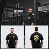 2025 high-quality new gym fitness T-shirt loose oversized cotton men's short sleeved fitness T-shirt summer training jogging top