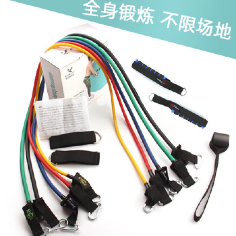 YTYIN 11-Piece Latex Resistance Band Set CN Plug (adapter Included)