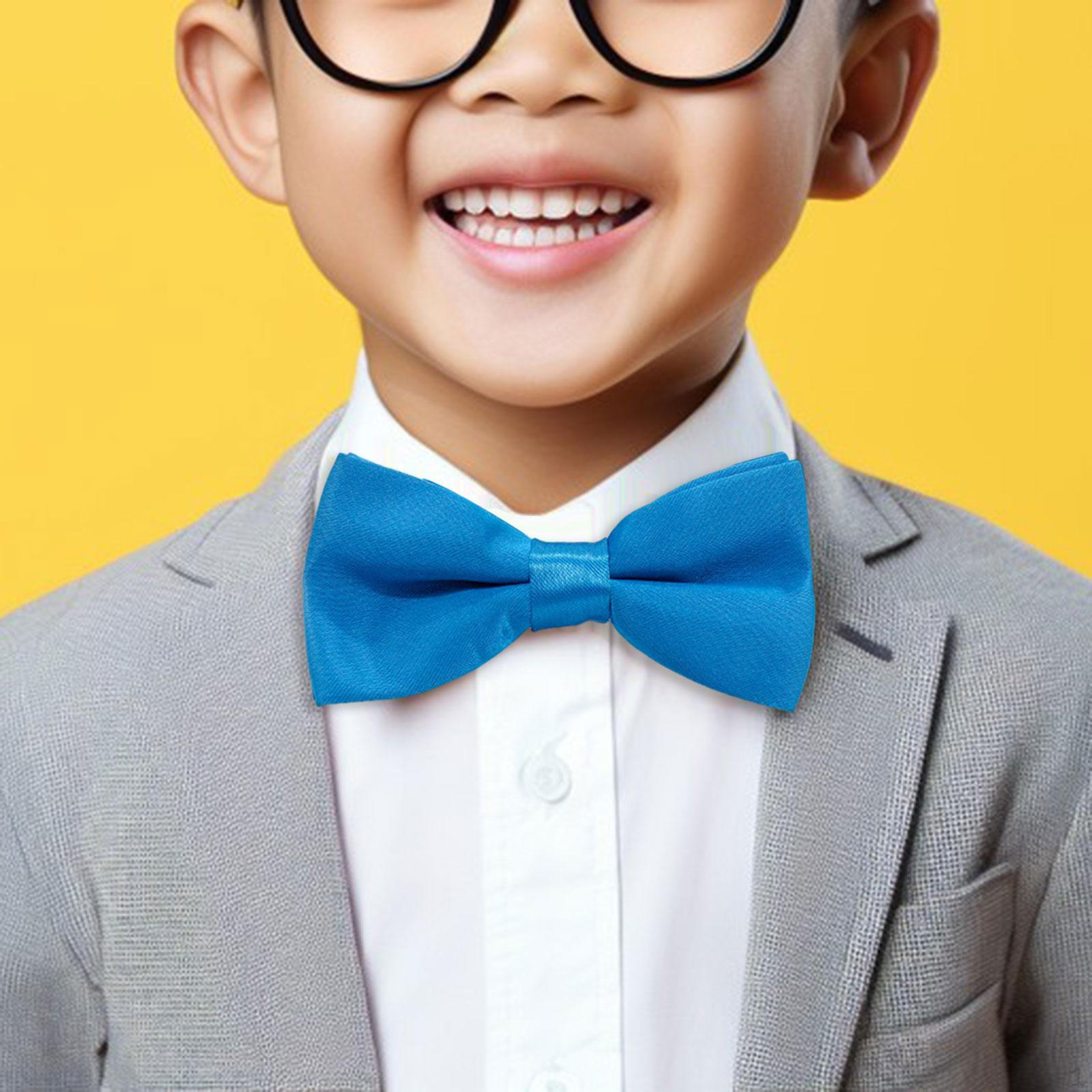 

Регулируемые галстуки-бабочки для мальчиков, детские галстуки-бабочки на шею, новинка, предварительно завязанный галстук для детей светло-синий