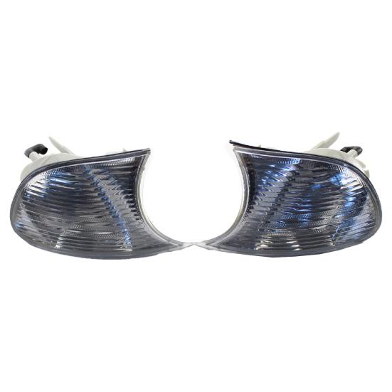 Turn Signal Light Cover Waterproof Replacement White Left Right Professional Corner Lights Shell 63126904307 63126904308 for BMW E46 98-01 Two Door
