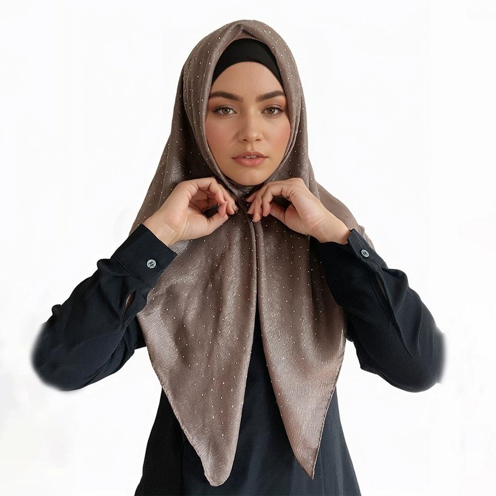 Women Malaysian Square Scarves Foulards Female Bandana Lady Hijabs 90CM
