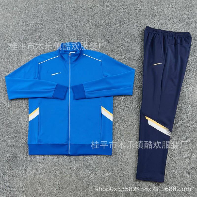 AJ Tracksuit Set Long Zip Football Training Suit No Team Men Women Sportswear