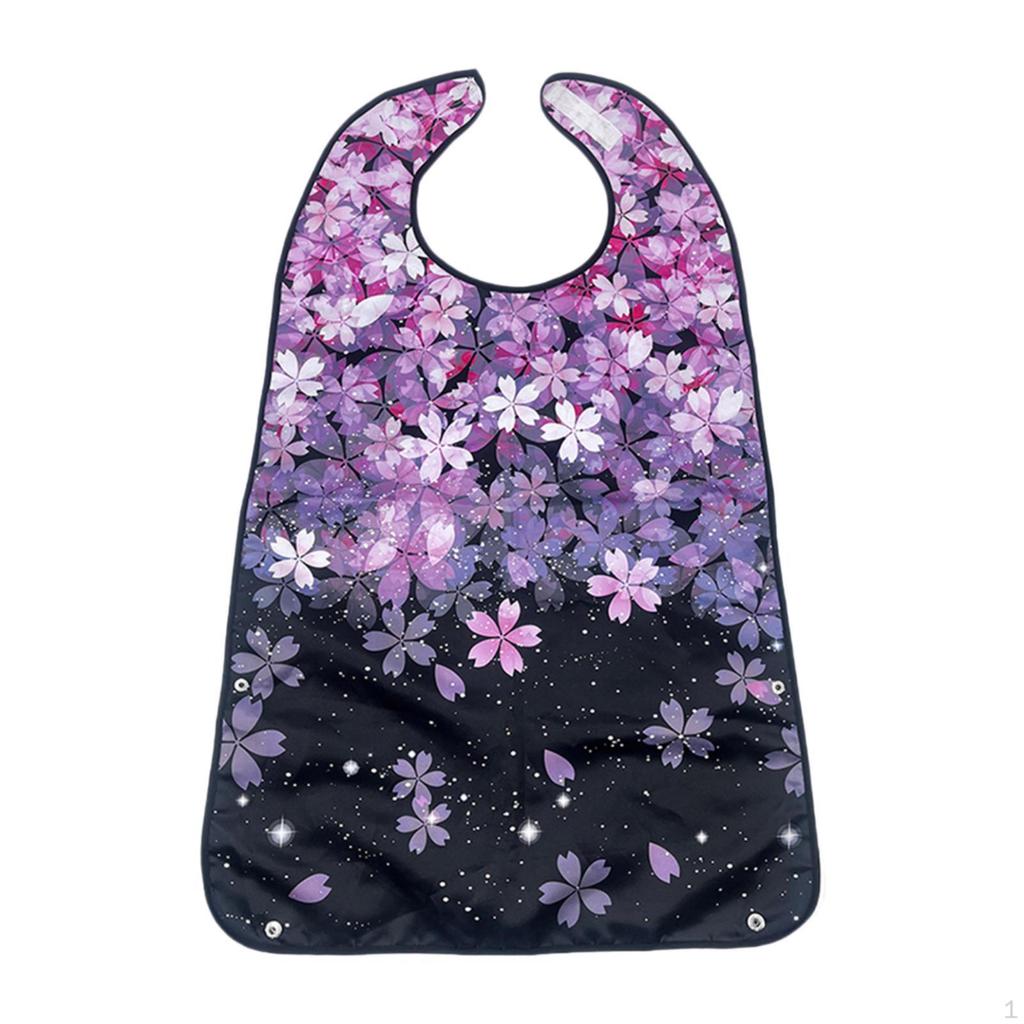 Adult Bib for Eating Clothing Protector Beautiful Protection Reusable Elderly Waterproof