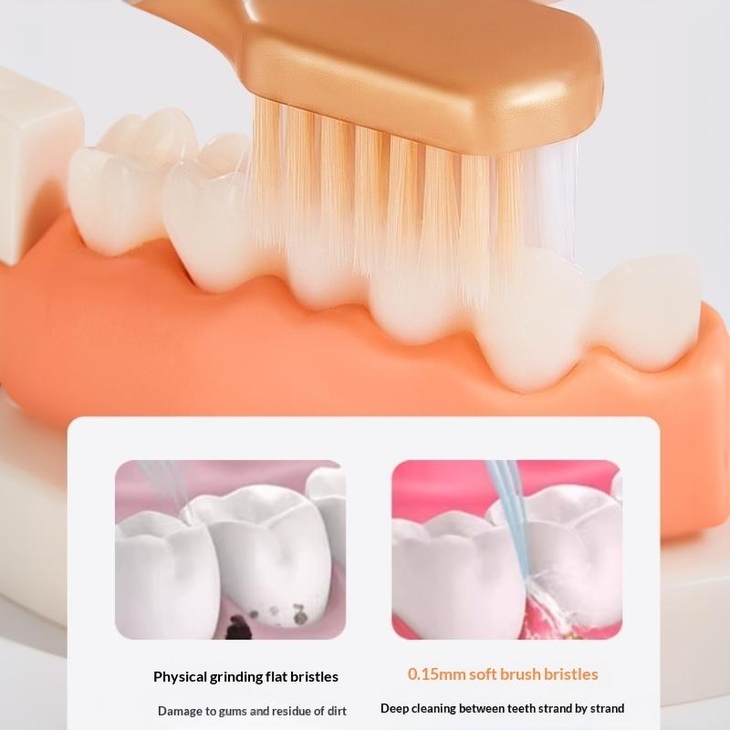 6Pcs Wide Head Household Adult Soft Bristled Toothbrush For Both Men And Women Household Cleaning