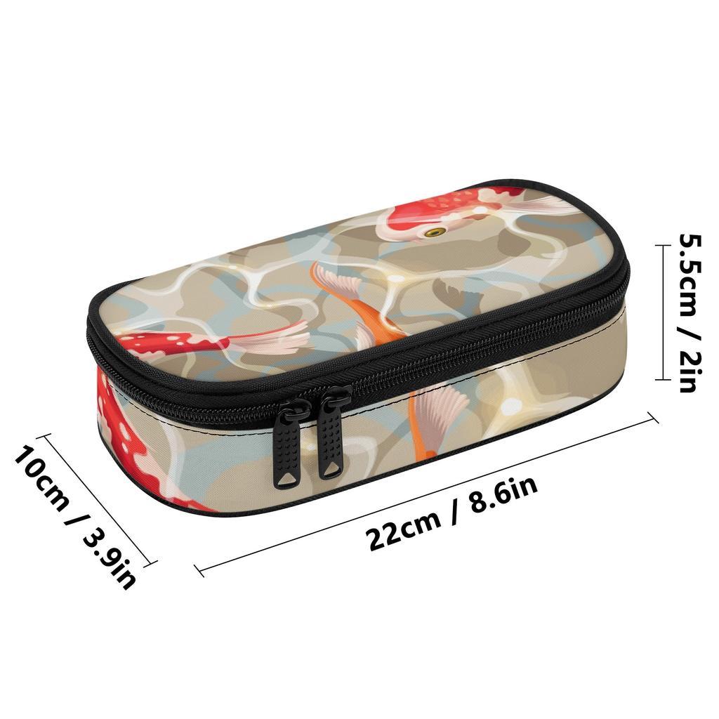 Pencil Case Secure Zipper Spacious Storage 300D Polyester with Mesh Pocket Removable Divider and Pen Slots for Teens and Students