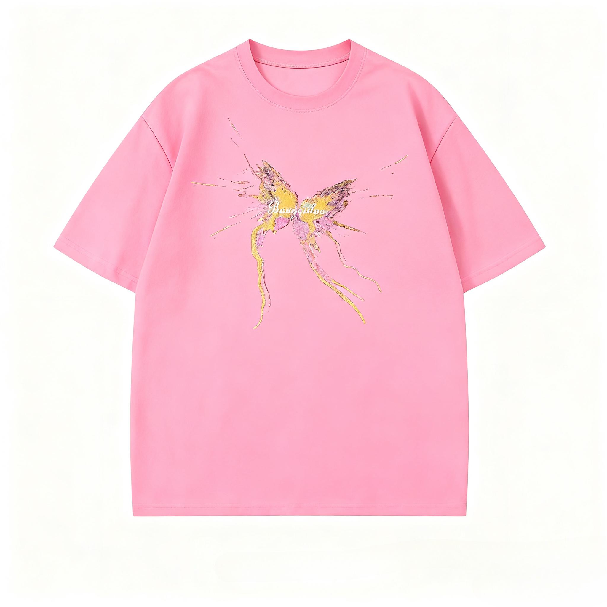 

2025 Autumn Butterfly Graphic T Shirts Men s and Women s Cotton T-shirt Tee Casuai Short Sleeve Crewneck Top Fashion Streetwear 4XL