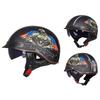 Retro Helmets For Motorcycle Capacete De Moto Helmet Vintage Street Touring Scooter Half Helmet Built In Visor DOT Certification