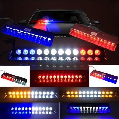 S12 Carro Emergência LED Strobe Light Polícia para Carro Caminhão Vermelho Azul Âmbar Branco LED Flasher Beacon Lâmpada de Advertência Conjunto de Luz de Carro