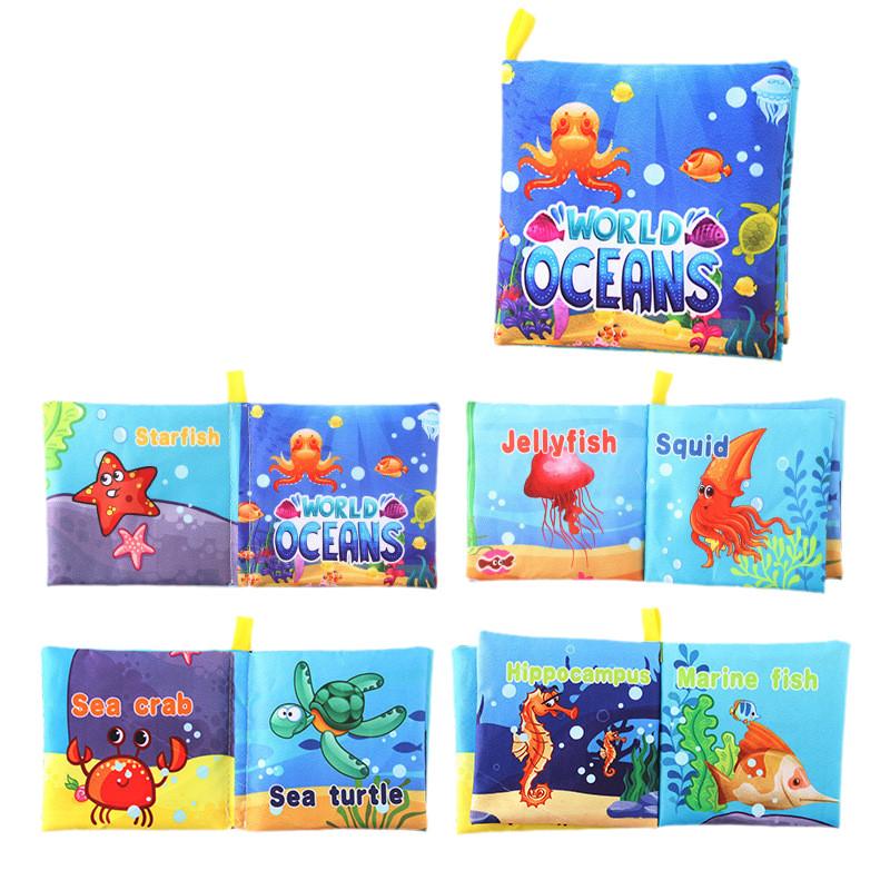 Soft Stereoscopic Infant Cloth Books Early Education Toy English Book Palm