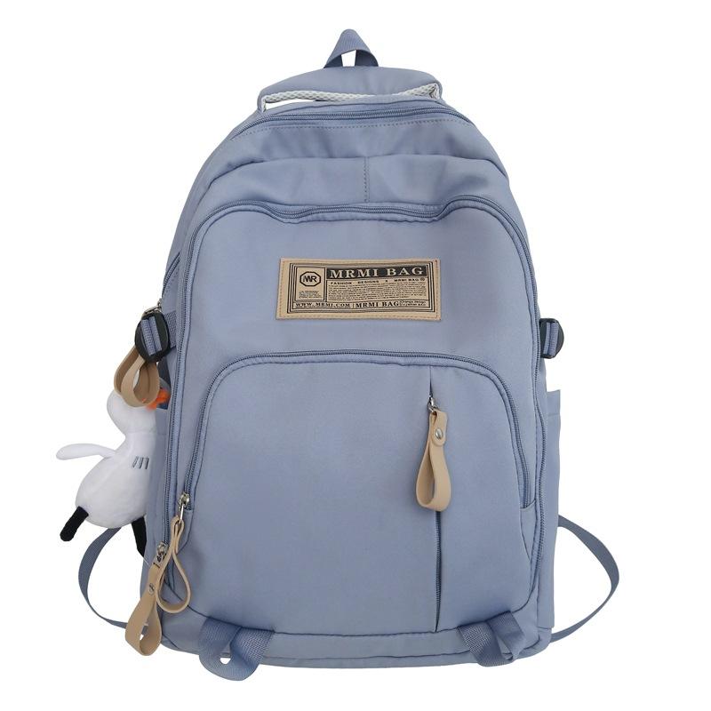 

Школьный рюкзак женский большой вместимости мужской для старшеклассников и учеников средней школы модный рюкзак с уменьшением нагрузки дорожный студенческий рюкзак для отдыха синий