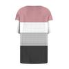 Top Pullover da Donna alla Moda Casual a Maniche Corte con Stampa a Bottoni e Girocollo
