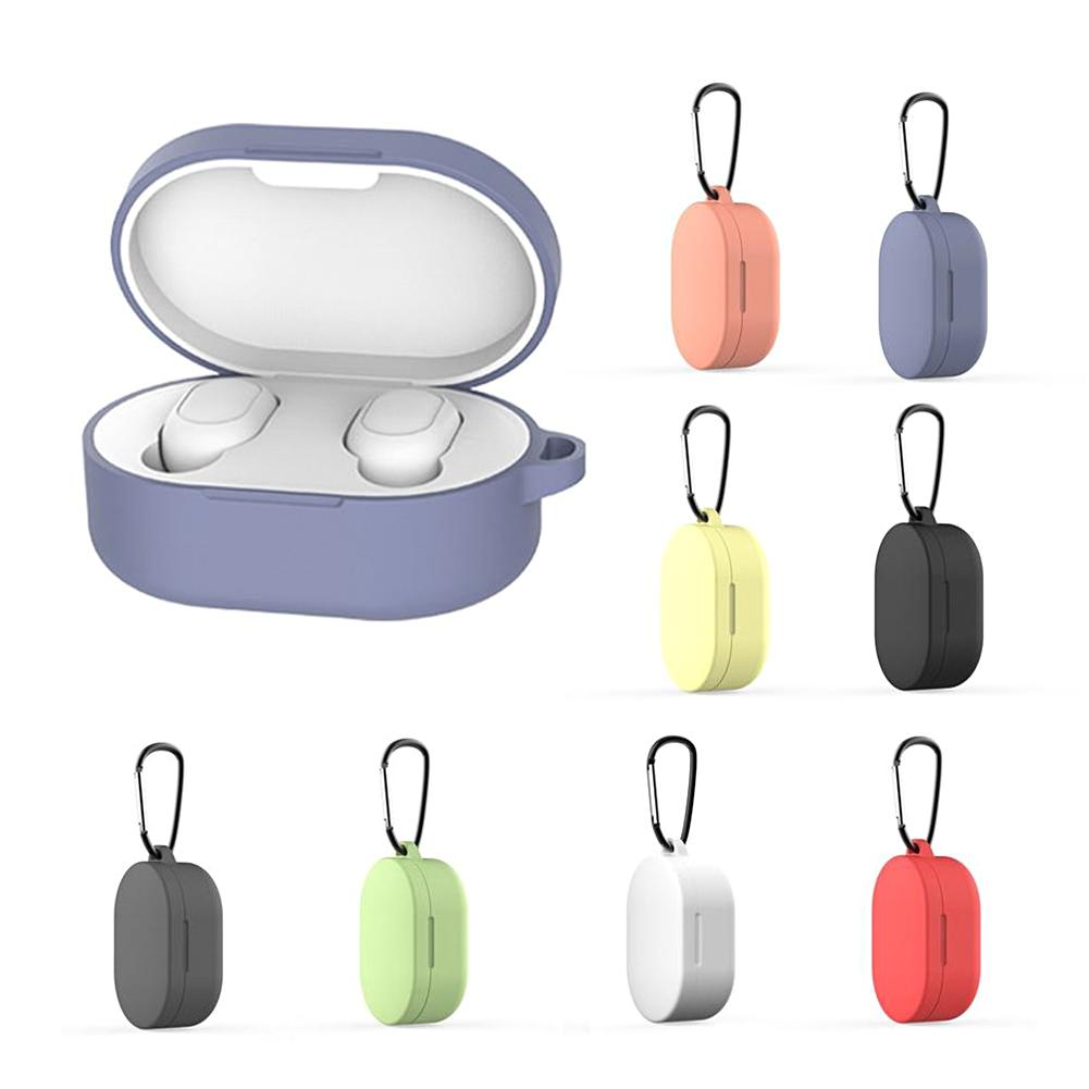 

Чехол для наушников с брелком, противоударный защитный силиконовый чехол для Xiaomi Redmi Airdots лавандовый