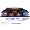 1600W Peak Power HiFi Sound Amplifier Digital 4 Channel Audio Amplifier Bluetooth Karaoke Player FM Radio Support Remote Control