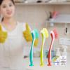 Multifunctional Cleaning Brush, Vertical Suction Cup Brush, Long Handle Kitchen Brush, Dishwashing Artifact, Plastic Pot Brush