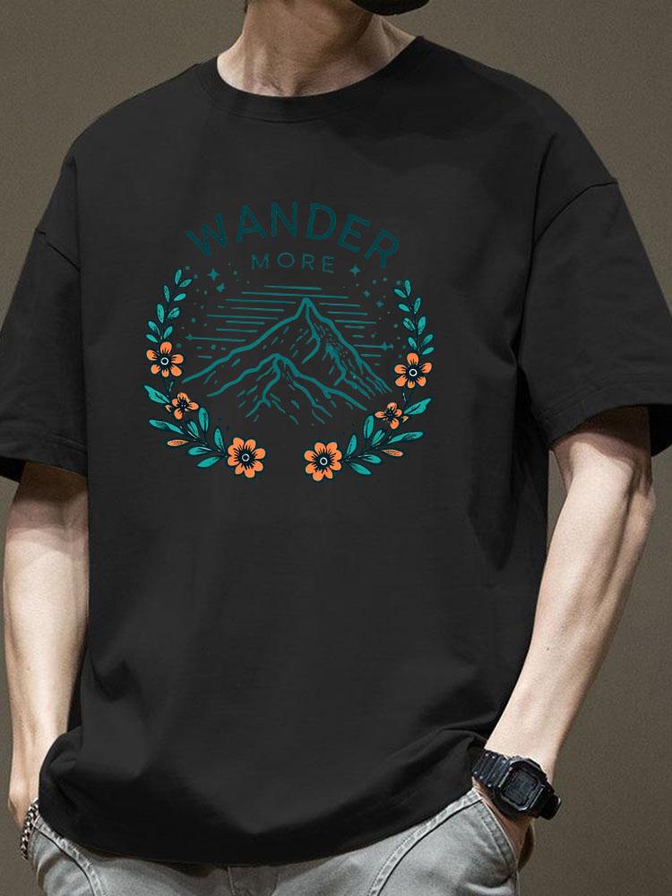 Men's Fashionable Loose - Fitting T - Shirts Made of 100% Pure Cotton They Are Perfect for Summer Featuring a Casual