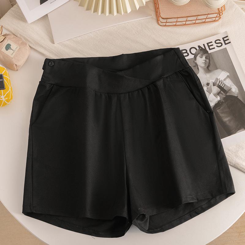 Maternity Summer Low-Waist Versatile Shorts - New Style Hot Pants M чёрный
