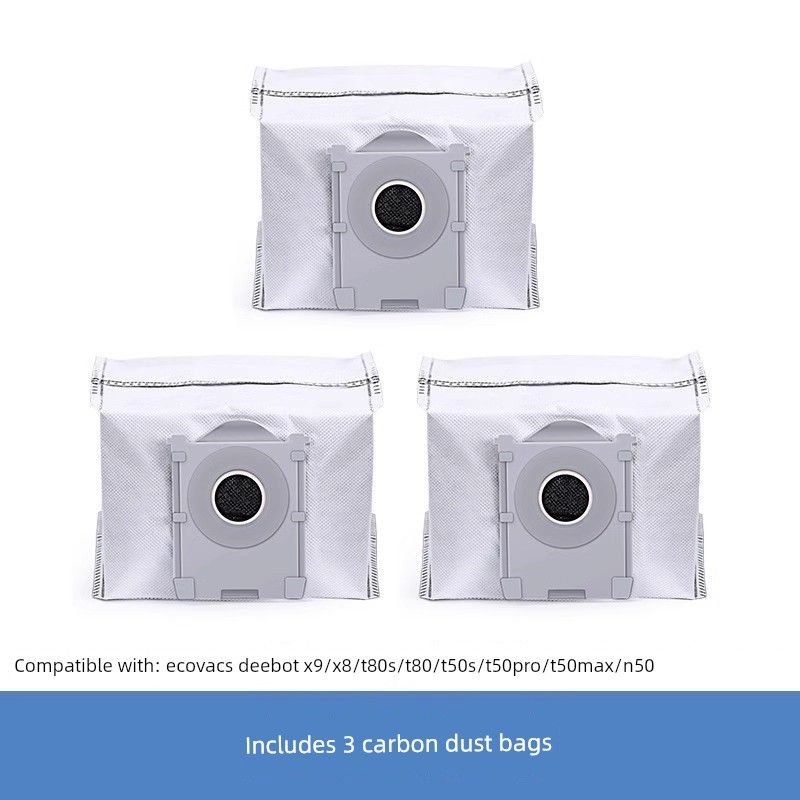 

Suitable for Ecovacs X11 Vacuum Cleaner Accessories Dust Bag X9/X8/T80/T50 S/Pro/Max/N50 Consumables [X9/X8/T80/N50/T50 Series] 3 Dust Collection Bags