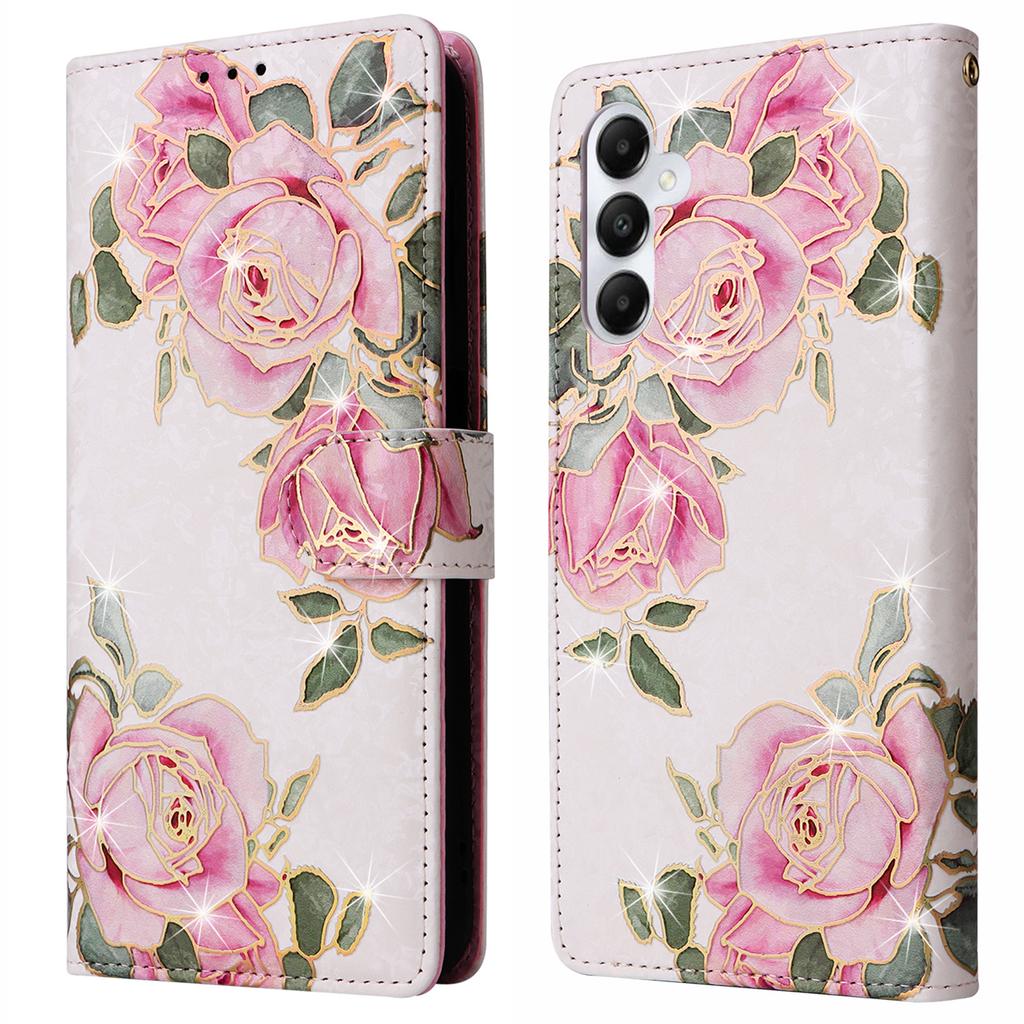 For Samsung Galaxy A05s 4G Case Floral Aesthetic RFID Blocking Leather Phone Cover