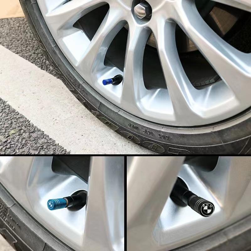 4PCS Car Wheel Tire Valve Stem Caps Decorative Auto Exterior Accessories For BMW E36 E39 E46 E60 E90 E90 F01 F10 F30 E93 G01 G20 RF6