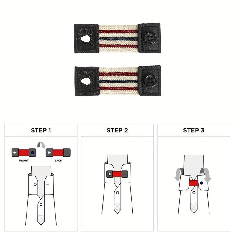 Adjustable Elastic Shirt Sleeve Bands with Non-Slip Cuff Holders -Fixed Button Closure for Men's Formal & Casual Attire