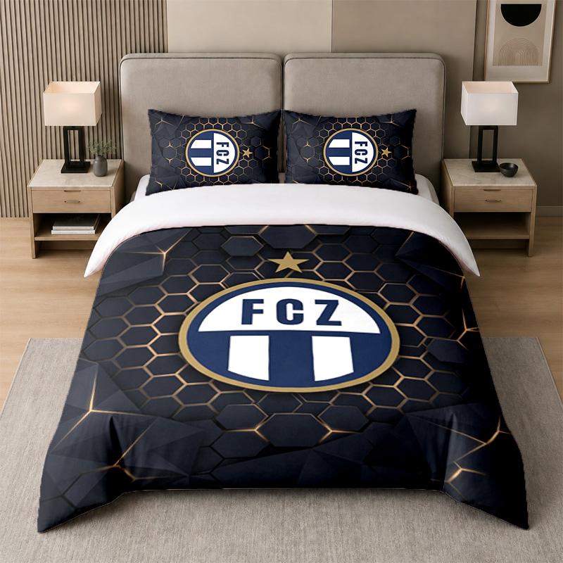3Pcs Bedding SetFC Zürich Soft Bed Sheet and Two Pillowcases Home Bedroom Decor