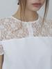 ADOREBELLE Lace Tiered T-Shirt - White