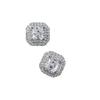 Hui Zhiyi 2023 Bartia Style 925 Silver Simulated One Carat Diamond Pave Earrings