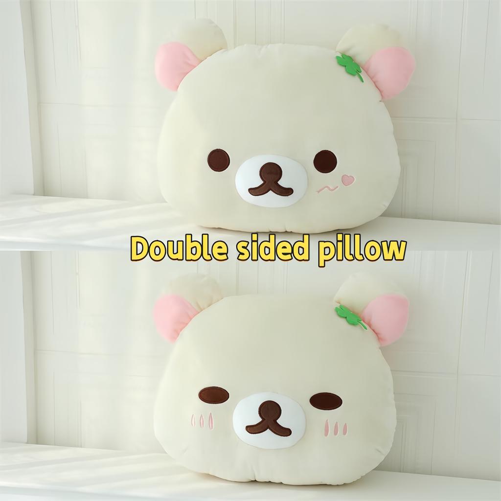 Rilakkuma Korilakkuma Headrests Car Neck Pillows Teddy Bear Peluche Pillows Car Interior Pillows Driving Seat Waist Pillows