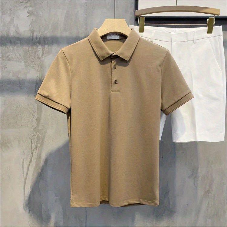 

Мужская футболка-поло приталенного кроя Modilan 2023: Новый однотонный цвет с бусинами на лацканах, короткий рукав, тренд в корейском стиле 3XL