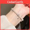 Elegantes Stern-Charms-Armband mit Zirkonia und künstlicher Perle für Damen Geschenk