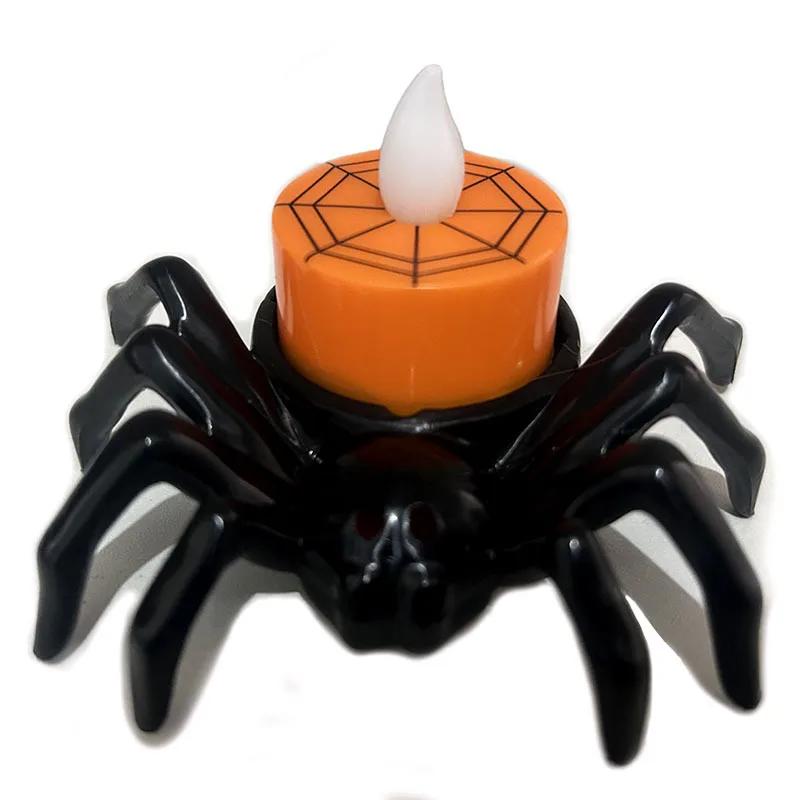 New Halloween Eye Light Spider Back Explosion Eye Candle Light Party Atmosphere Decor Supplies LED Horror Pumpkin Light Ornament