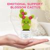 Handmade Emotional Support Pickle Gift, Cucumber Crochet Inspirational Gifts with Wooden Base, Cute Knitted Cucumber Funny Pickle
